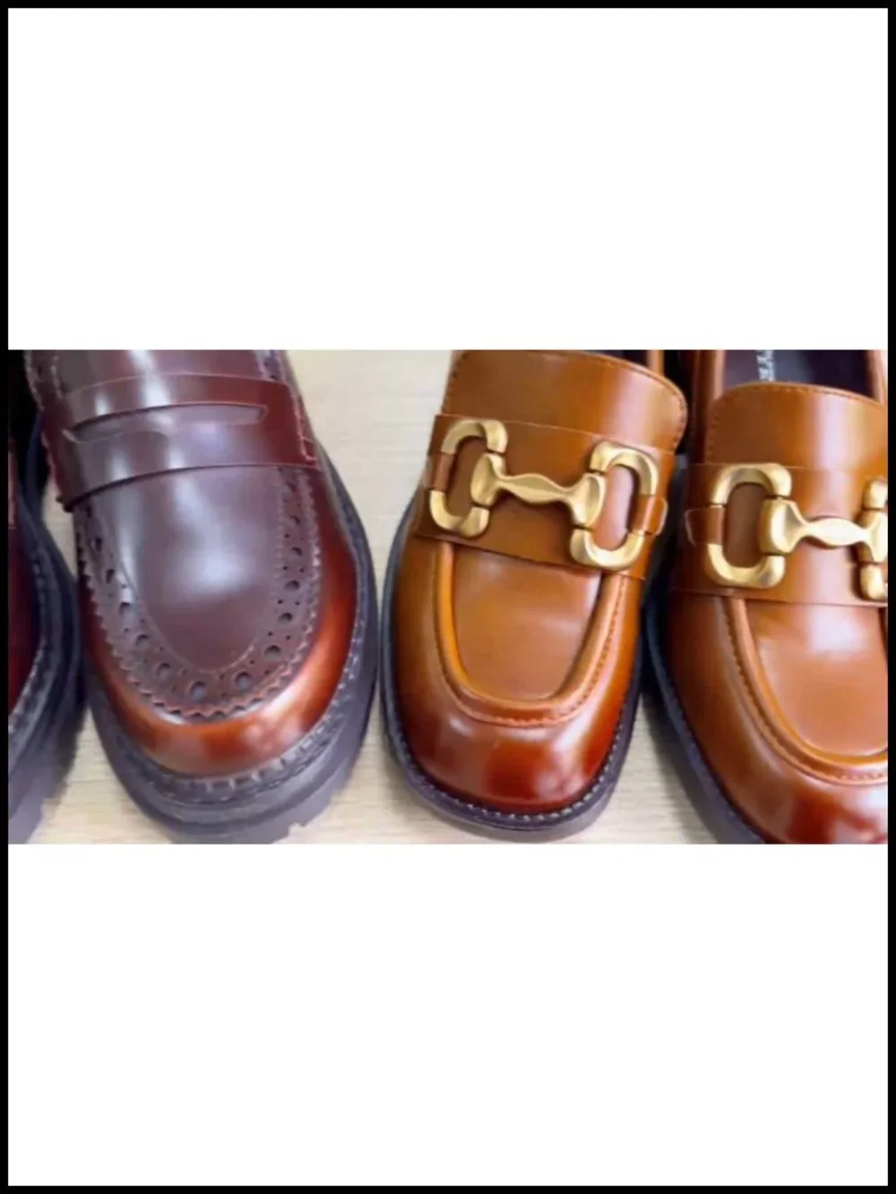 Chunky Platform T-Strap Loafer Hollowed-Out Vintage Round Toe Women's Shoes